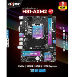 Axper H81-AXM2 Motherboard LGA 1150 DDR3 NVMe HDMI USB 3 PCI Express
