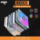 Aigo Fan Prosesor CPU Cooler 6 Heat Pipe ARGB Speed 900-1600rpm ICE600PRO