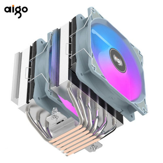 Aigo Fan Prosesor CPU Cooler 6 Heat Pipe ARGB Speed 900-1600rpm ICE600PRO