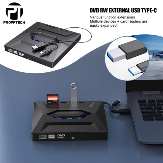 Profftech DVDRW External DVD-RW Eksternal Multiport