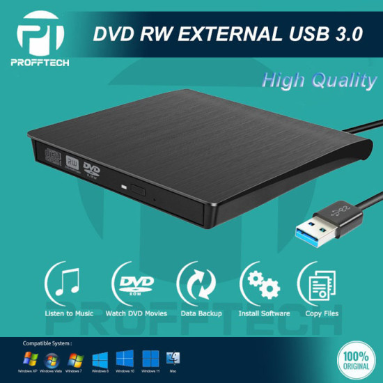 Profftech DVDRW DVD-RW External USB 3.0