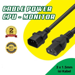 Profftech Kabel Power C14 C15 CPU to Monitor UPS  2M 2 Meter