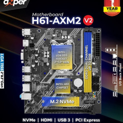 Axper H61-AXM2 Motherboard LGA 1155 DDR3 NVMe HDMI USB 3 PCI Express