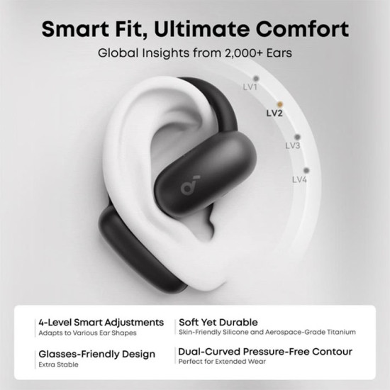 ANKER Soundcore AeroFit 2 Open Ear Earbuds Earphone Bluetooth Wireless A3874 ANKER Soundcore AeroFit 2 Open Ear Earbuds Earphone Bluetooth Wireless A3874