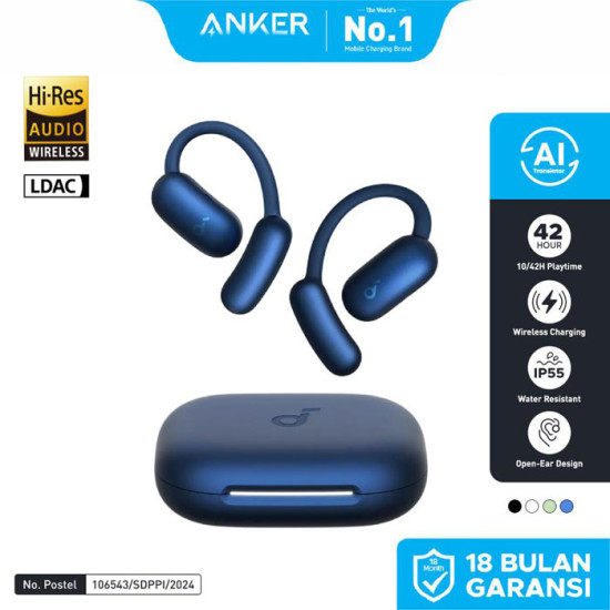 ANKER Soundcore AeroFit 2 Open Ear Earbuds Earphone Bluetooth Wireless A3874 ANKER Soundcore AeroFit 2 Open Ear Earbuds Earphone Bluetooth Wireless A3874
