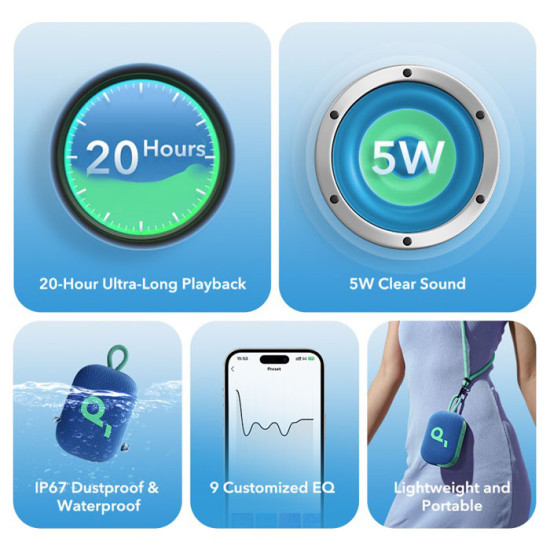 Anker A31X1 Soundcore Select 4 Go Bluetooth Speaker Output 5W Anker A31X1 Soundcore Select 4 Go Bluetooth Speaker Output 5W