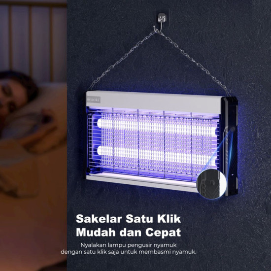 Aoki AK-873 Lampu UV Perangkap Nyamuk Lalat Laron Bug Zapper 40W 40 Watt