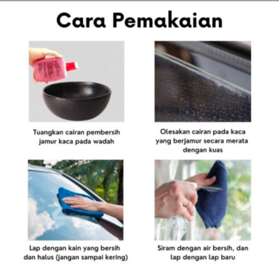 Pembersih Kaca Kerak Jamur 200ml Mobil