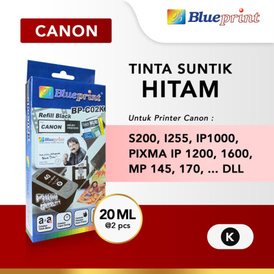 Blueprint Refill Black Tinta Suntik Isi Ulang Canon Blueprint Refill Black Tinta Suntik Isi Ulang Canon