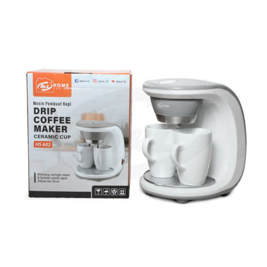 HL Drip Coffee Maker Ceramic Cup Mesin Pembuat Kopi HS602 450W