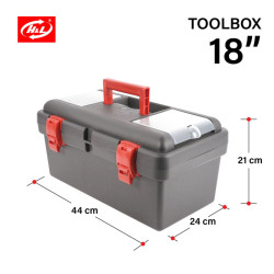 HL Toolbox Tool Box 18 Inch Kotak Perkakas 18In Plastik HL Toolbox Tool Box 18 Inch Kotak Perkakas 18In Plastik