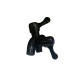 Keran Cabang Dua Warna Hitam Plastik 1/2 Inch Kran Double