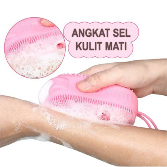 Sikat Spon Spons Silikon Mandi Sabun Batang Cair Scrubber Sikat Spon Spons Silikon Mandi Sabun Batang Cair Scrubber