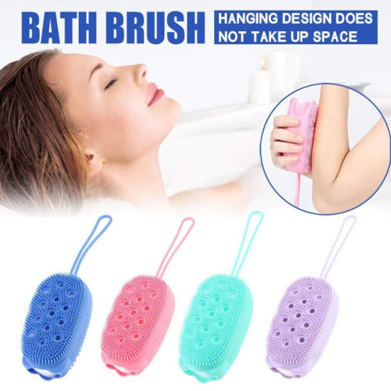 Sikat Spon Spons Silikon Mandi Sabun Batang Cair Scrubber Sikat Spon Spons Silikon Mandi Sabun Batang Cair Scrubber