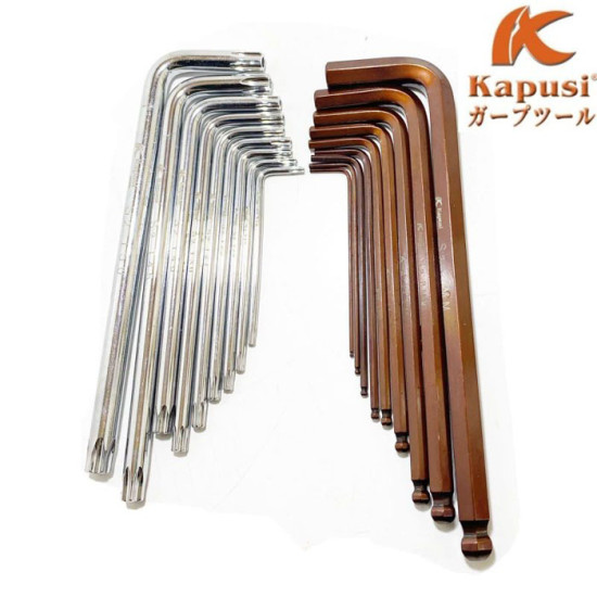 Kapusi Hex Key Set 18 Pcs Kunci L Bintang Hexagonal 18pcs K-0420