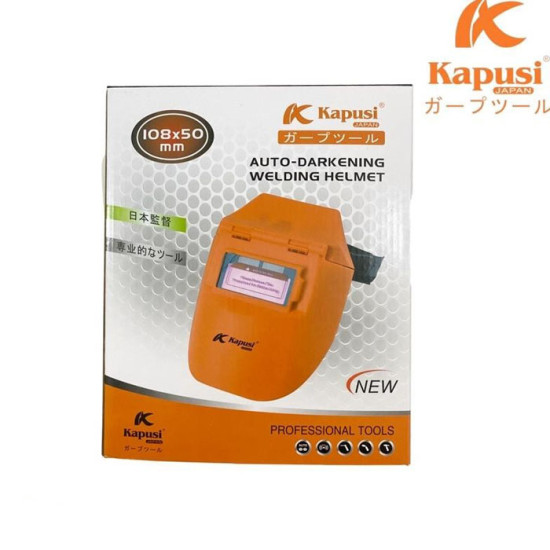 Kapusi Auto Darkening Welding Helmet Topeng Las PVC Anti Pecah K-2037
