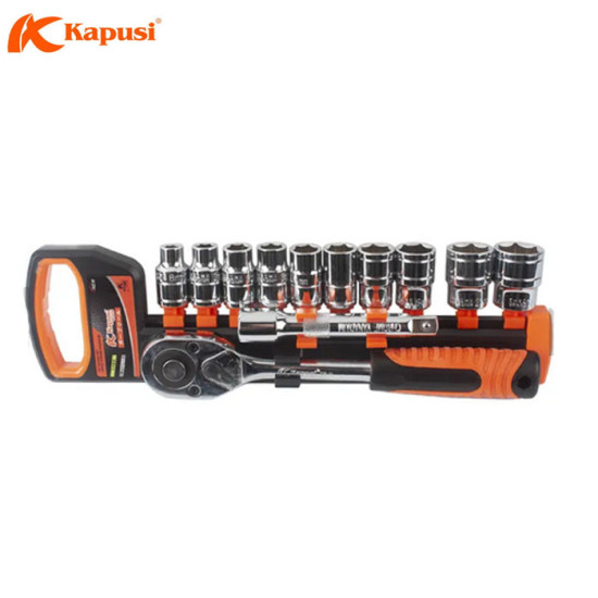 Kapusi K-9811 Socket Set 12 Pcs 0.5 Inch Kunci Sok Shock Chrome Vanadium