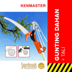 Kenmaster Gunting Dahan Plus Tali Gergaji Ranting Pohon Tinggi Blister