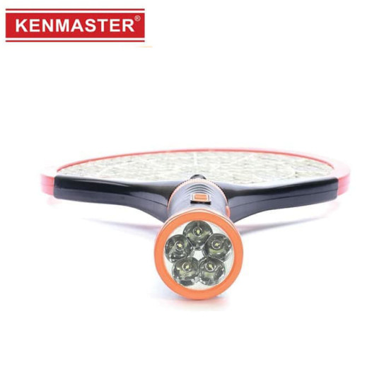 Kenmaster KM-089 Raket Nyamuk Senter LED Mosquito Killer Rechargeable Flashlight