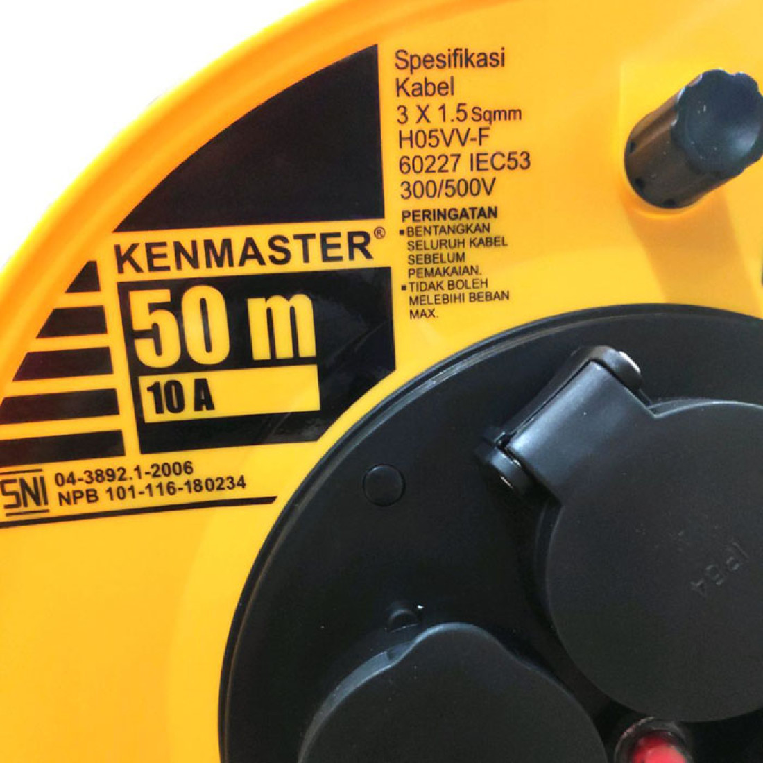 Kenmaster Kabel Roll 50M 10A SNI - Kabel Rol 4 lubang