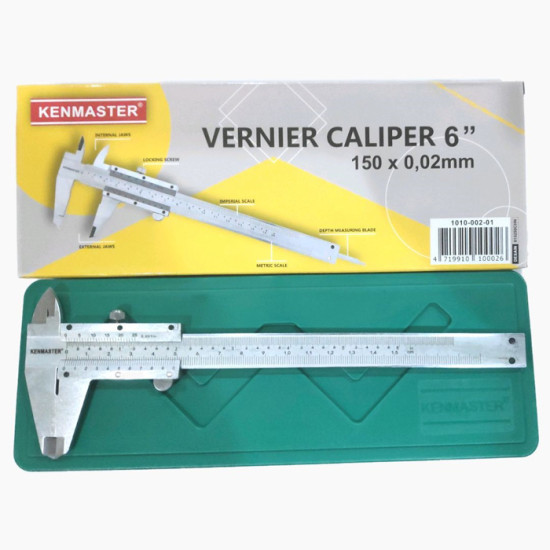 Kenmaster Sigmat 6 Inch Vernier Caliper Besi Jangka Sorong Presisi 150x0.02mm