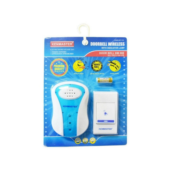 Kenmaster KM008 Door Bell Wireless With Lamp Bel Pintu Nirkabel Kenmaster KM008 Door Bell Wireless With Lamp Bel Pintu Nirkabel