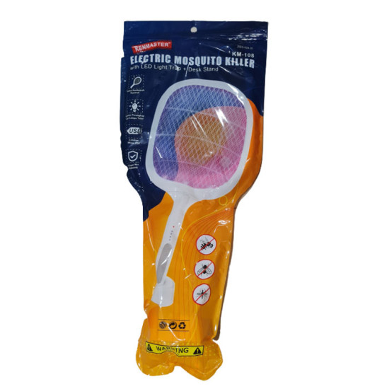 Kenmaster KM-108 Electric Mosquito Killer UV Desk Stand Raket Nyamuk 