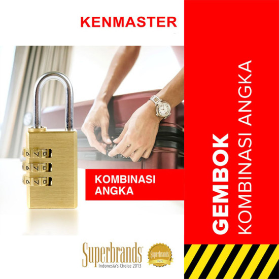 Kenmaster Gembok Kombinasi 3 Nomor Digit Angka Travel Loker