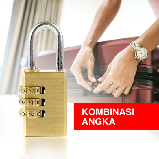 Kenmaster Gembok Kombinasi 3 Nomor Digit Angka Travel Loker