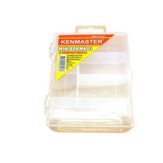 Kenmaster MK01 Kotak Plastik Mini 6 Slot Plastic Box