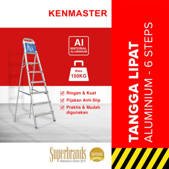 Kenmaster KM-106 Tangga 6 Step Pijakan Household Ladder