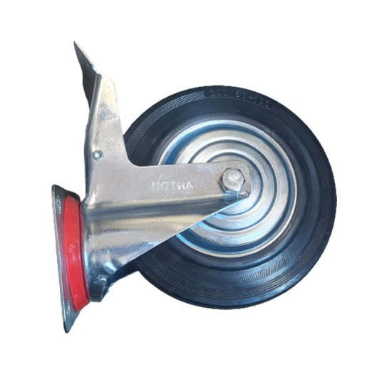 Notra Roda Karet 8 Inch Hidup Rem 20 cm