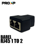 PROXP RJ45 Coupler Barel Connector 1-2 Sambungan Kabel LAN 2 Port 1 to 2