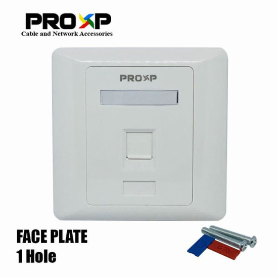 PROXP Face Plate 1 Port Panel 1 Hole Support RJ45 RJ11 FP101