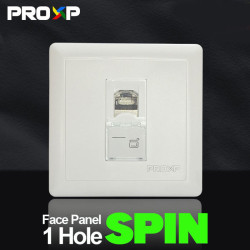 PROXP Face Plate 1 Port Panel 1 Hole Spin Series