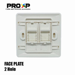 PROXP Face Plate 2 Port Panel 2 Hole Support RJ45 RJ11 FP201 PROXP Face Plate 2 Port Panel 2 Hole Support RJ45 RJ11 FP201