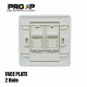 PROXP Face Plate 2 Port Panel 2 Hole Support RJ45 RJ11 FP201