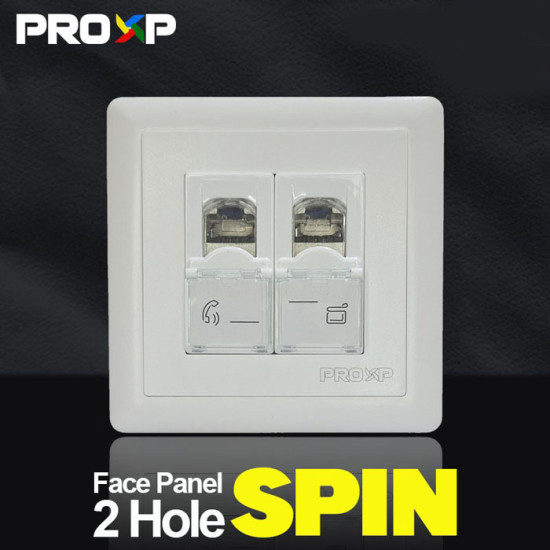 PROXP Face Plate 2 Port Panel 2 Hole Spin Series