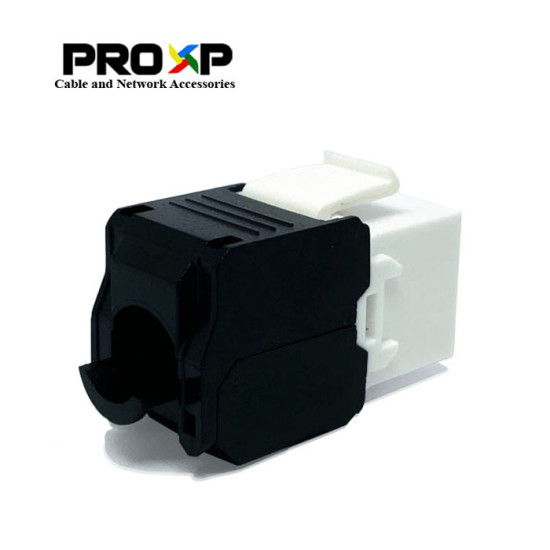 PROXP Tolles Keystone Modular Jack UTP Cat5e RJ45 Black Gold Plated