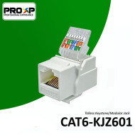 PROXP Tolles Keystone Modular Jack UTP Cat6 RJ45 White Gold Plated