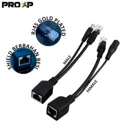 PROXP POE Splitter Injector RJ45 Male Female CCTV With Shield