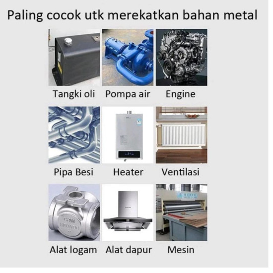Glue Epoxy AB Lem Perekat Besi Penambal Material Radiator Anti Bocor