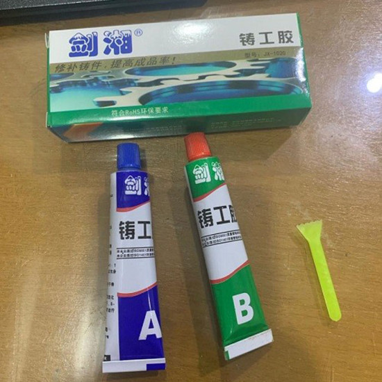 Glue Epoxy AB Lem Perekat Besi Penambal Material Radiator Anti Bocor