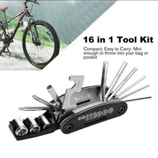 Kunci L Set 16 in 1 Toolkit Peralatan Sepeda