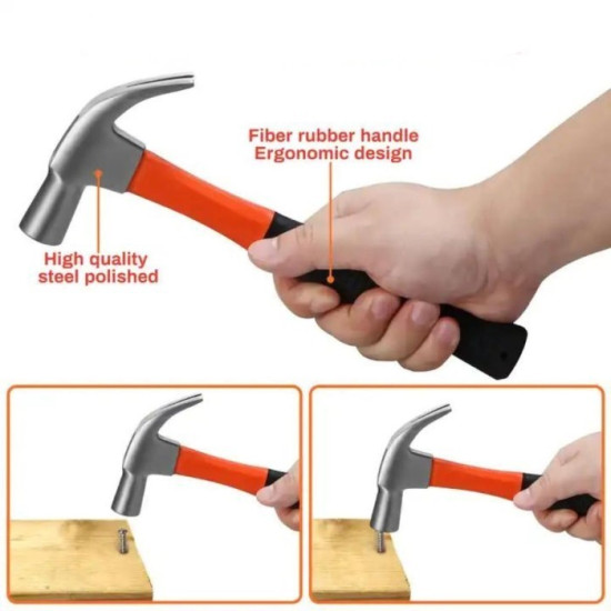 Palu Martil Cungkil Kambing 0.25kg 8oz Gagang Fiber Orange