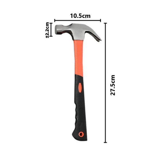 Palu Martil Cungkil Kambing 0.25kg 8oz Gagang Fiber Orange