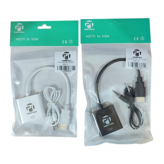 Profftech Converter HDMI TO VGA Support Audio Plug & Play Profftech Converter HDMI TO VGA Support Audio Plug & Play