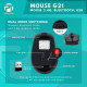 Profftech G21 Mouse Wireless Bluetooth 2 in 1 1600 DPI Optical Rechargeable Profftech G21 Mouse Wireless Bluetooth 2 in 1 1600 DPI Optical Rechargeable