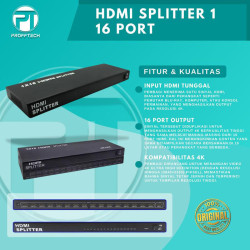 Profftech HDMI Splitter 16 Port 1 In 16 Out 1-16 1 to 16 4K Plug n Play