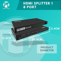 Profftech HDMI Splitter 8 Port 1 In 8 Out 1-8 1 to 8 4K Plug n Play